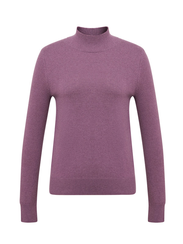 100% Cashmere Mock Neck Sweater